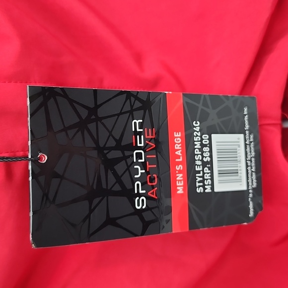 SPYDER ACTIVE MENS SWIMSUIT, THE SIZE IS LARGE, THE COLOR ID DEEP RED - Picture 11 of 12